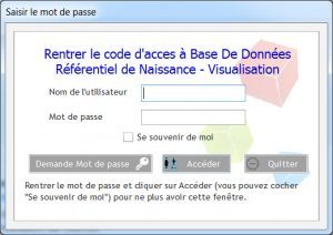 Base de données - Référentiel de Naissance
