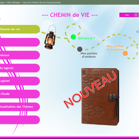 Application Windows – Litho-thérapie Calcul des Pierres du Chemin de vie