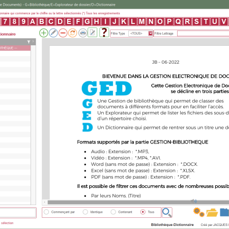Application Windows – GED – Gestion Électronique de documents