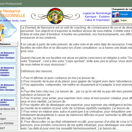 Application Windows – Diamant de Naissance – Version PROFESSIONNELLE