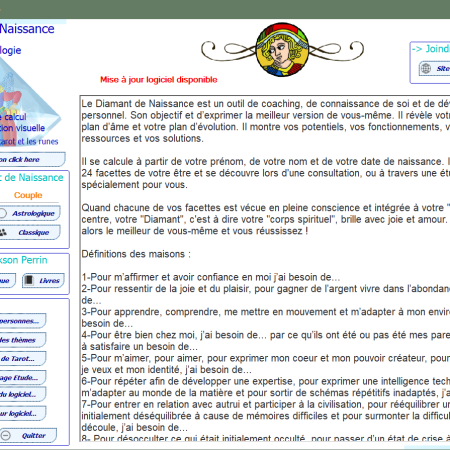 Application Windows – Diamant de Naissance – Version STANDARD PLUS